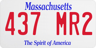 MA license plate 437MR2