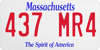MA license plate 437MR4