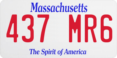 MA license plate 437MR6