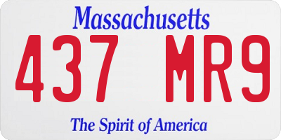 MA license plate 437MR9