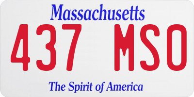 MA license plate 437MS0