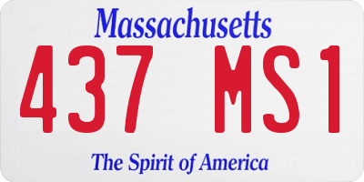 MA license plate 437MS1