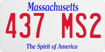 MA license plate 437MS2