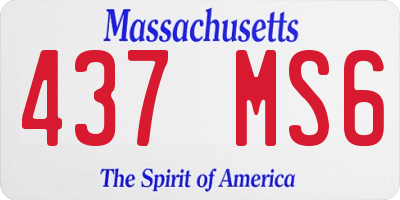 MA license plate 437MS6