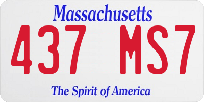 MA license plate 437MS7