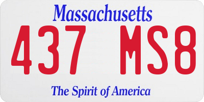 MA license plate 437MS8