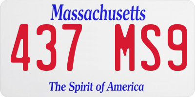 MA license plate 437MS9