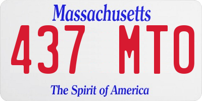 MA license plate 437MT0