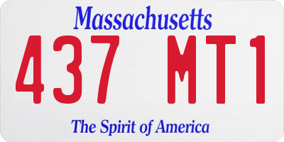 MA license plate 437MT1
