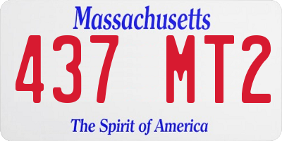 MA license plate 437MT2