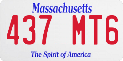 MA license plate 437MT6