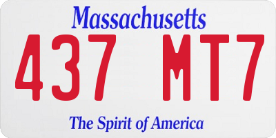 MA license plate 437MT7
