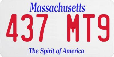MA license plate 437MT9
