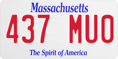 MA license plate 437MU0