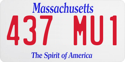 MA license plate 437MU1