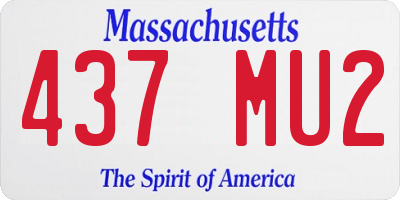 MA license plate 437MU2