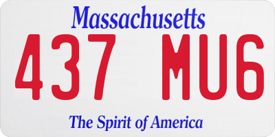 MA license plate 437MU6