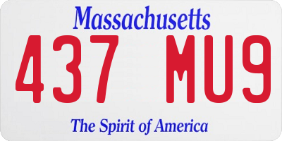 MA license plate 437MU9