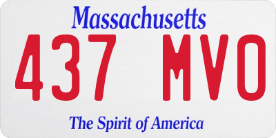 MA license plate 437MV0
