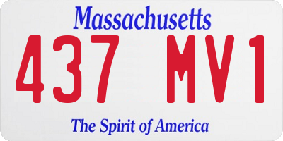 MA license plate 437MV1