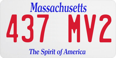 MA license plate 437MV2
