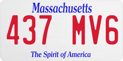 MA license plate 437MV6