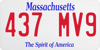 MA license plate 437MV9