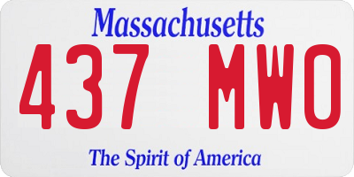 MA license plate 437MW0