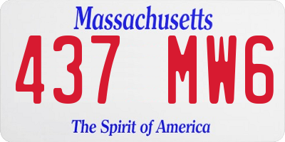 MA license plate 437MW6