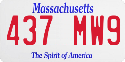 MA license plate 437MW9