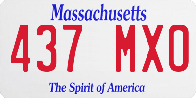 MA license plate 437MX0