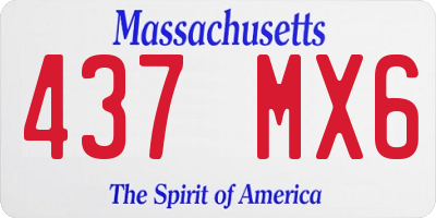 MA license plate 437MX6