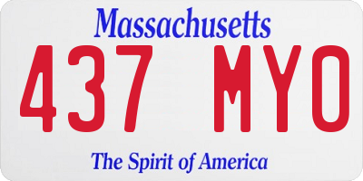 MA license plate 437MY0