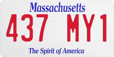 MA license plate 437MY1