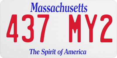 MA license plate 437MY2