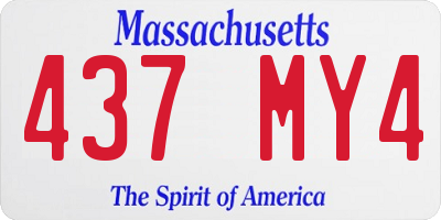 MA license plate 437MY4