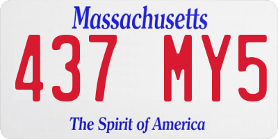 MA license plate 437MY5