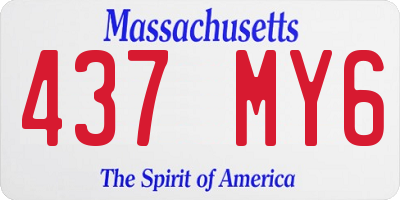 MA license plate 437MY6