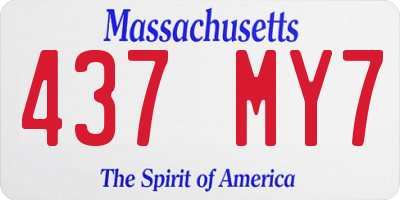 MA license plate 437MY7