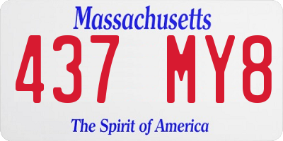 MA license plate 437MY8
