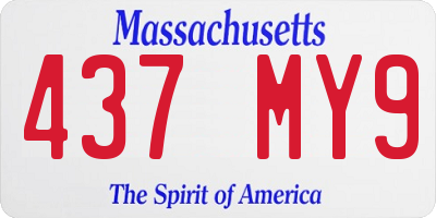 MA license plate 437MY9