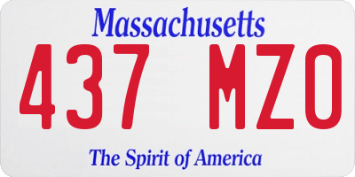 MA license plate 437MZ0
