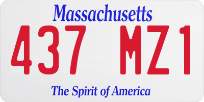 MA license plate 437MZ1