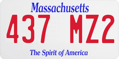 MA license plate 437MZ2
