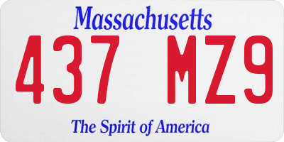 MA license plate 437MZ9