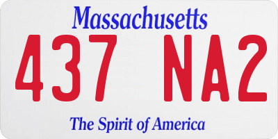 MA license plate 437NA2