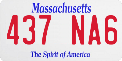 MA license plate 437NA6