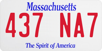 MA license plate 437NA7