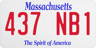 MA license plate 437NB1
