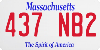MA license plate 437NB2